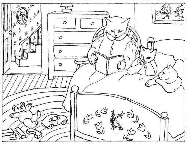 bed time coloring pages - photo #3