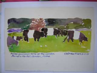 belted galloways painting
