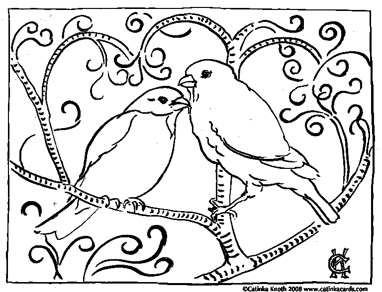 Valentine coloring page