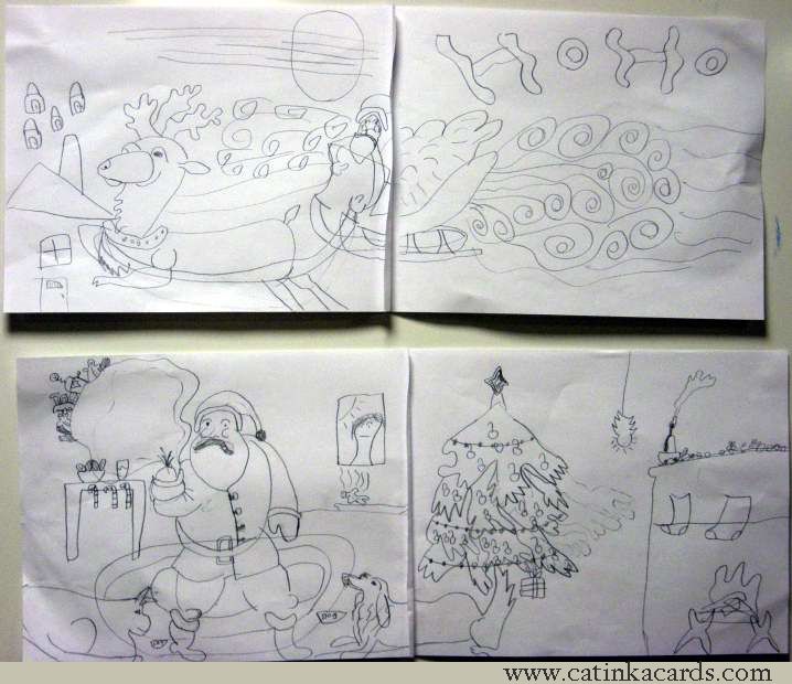 tree drawings for kids. Kids Christmas drawings