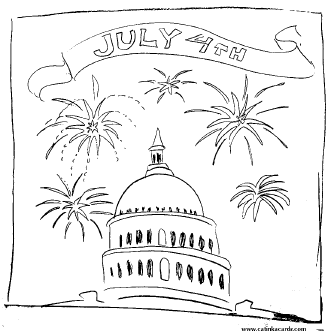 Capitol fireworks - demonstration drawing