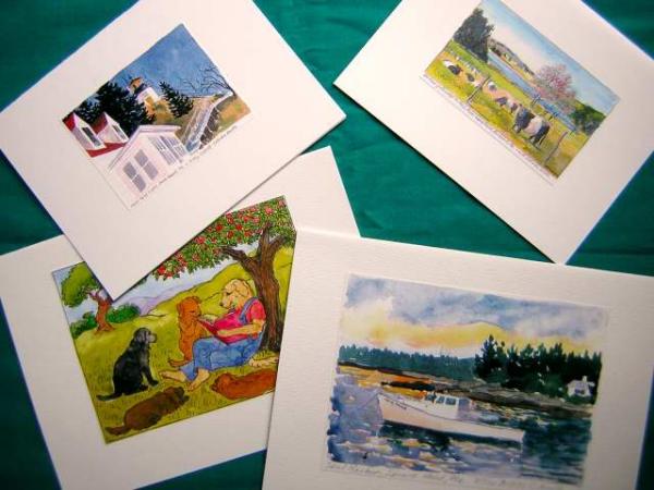 Art Cards and Note Cards - Size comparison