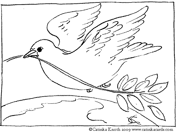 Christmas dove of peace art