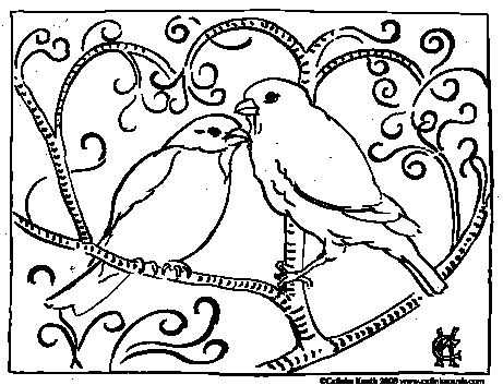 finches brush drawing