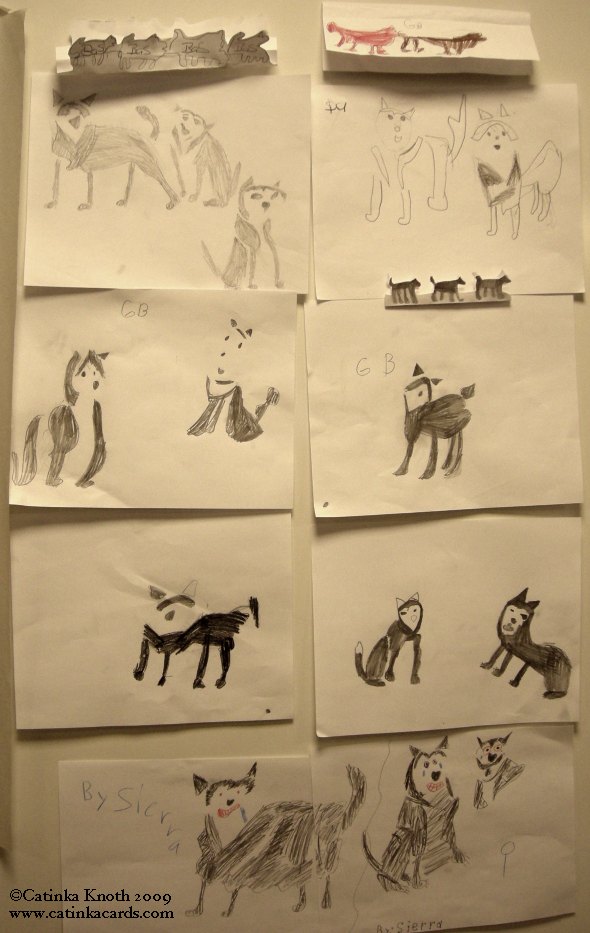husky dog drawings by kids