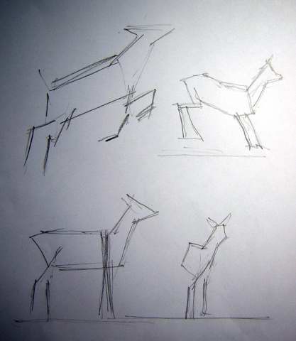 deer sketches