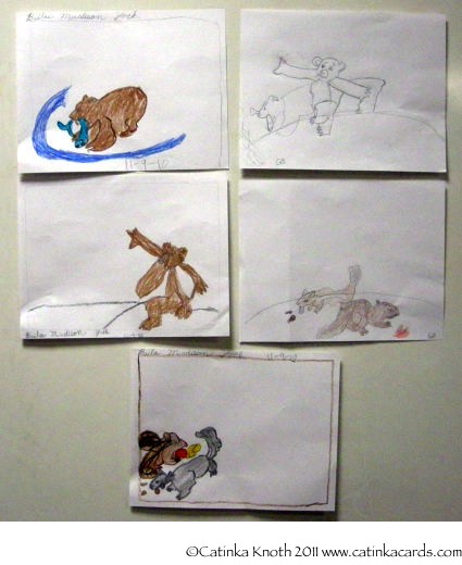 Bears, squirrels & chipmunks  - drawings by kids