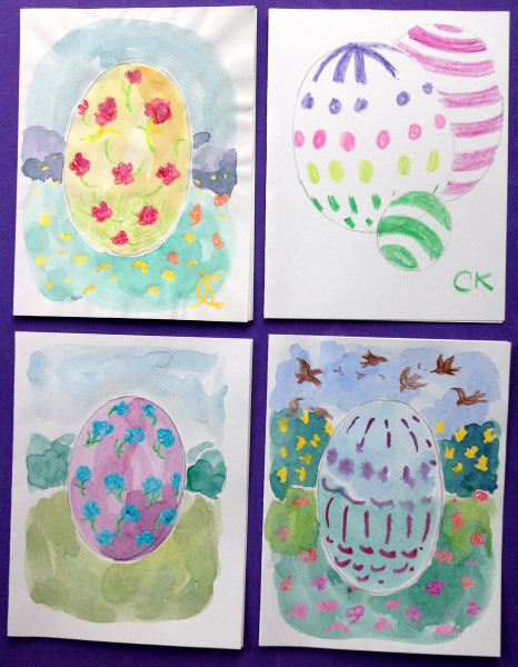 April Spring and Easter art by Catinka Knoth 02 Easter Egg card