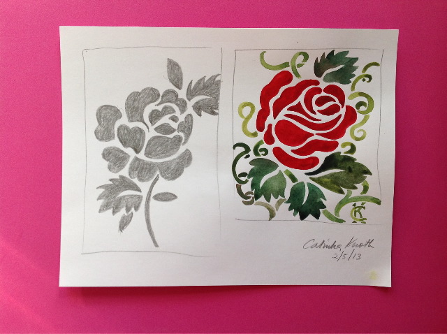 roses valentine art by Catinka Knoth