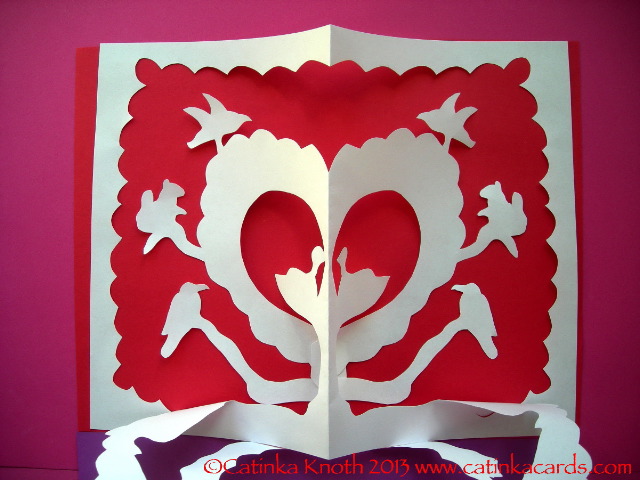 Valentine papercut art by Catinka Knoth