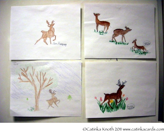 Deer drawings by kids