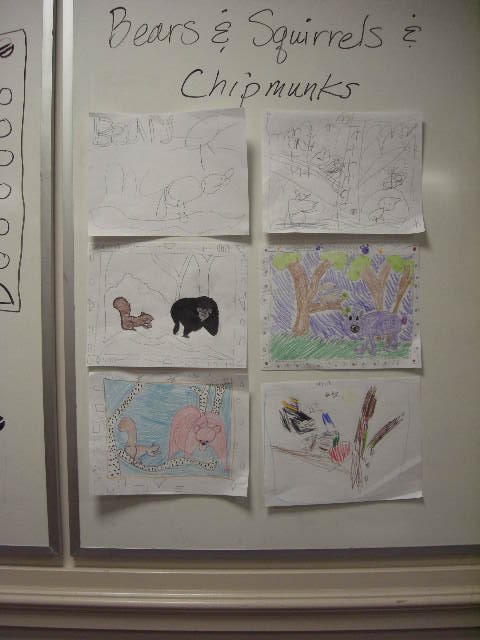 Bears, Chipmunks, Squirrels - Kids Drawings
