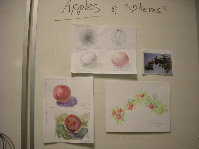 spheres & apples art lesson by Catinka Knoth