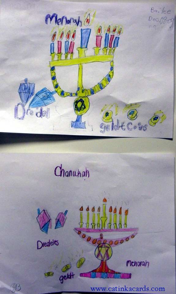 kids hanukkah art