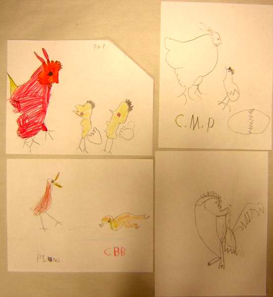 kids poultry art