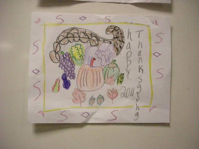 Thanksgiving Cornucopia - Kids' drawing