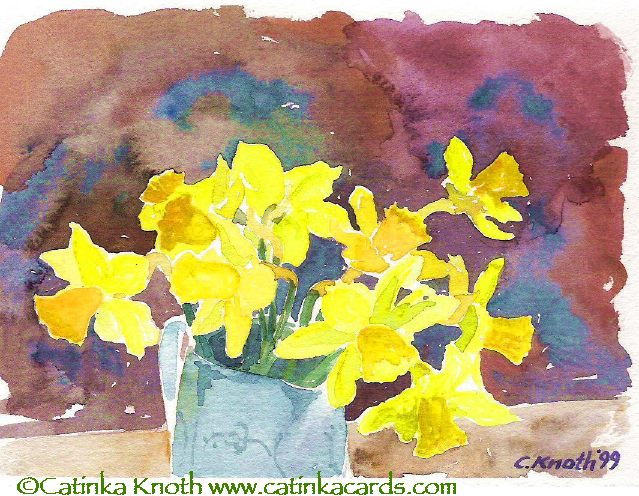 daffodil painting