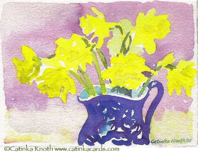 daffodils watercolor