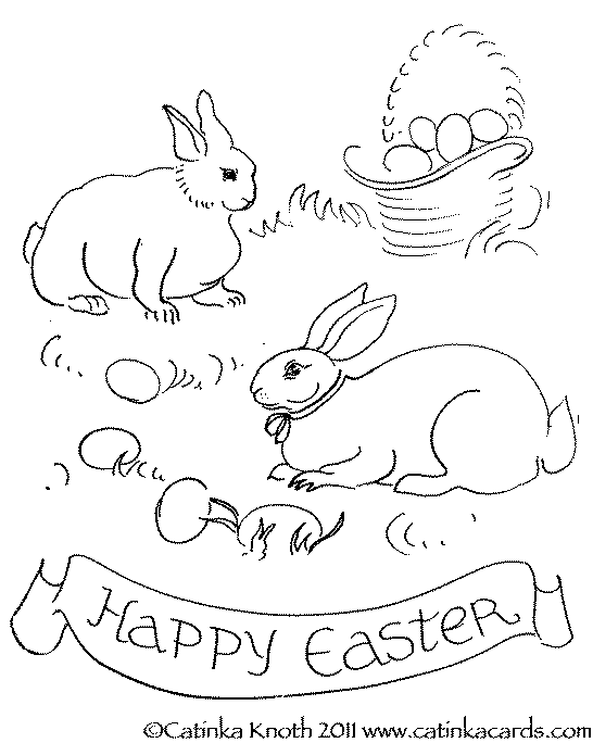 drawings for april art - Easter rabbits