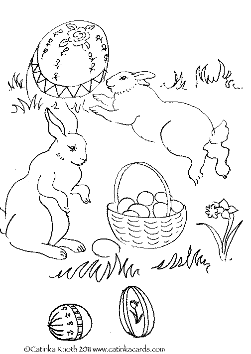 drawings for april art - Easter eggs & bunnies