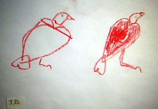 kid's bird drawing