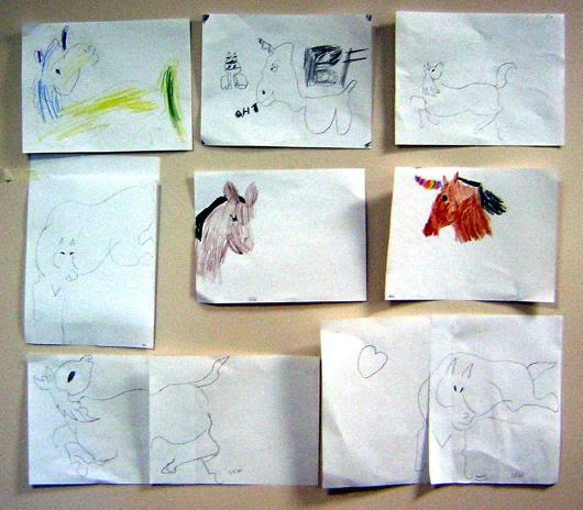 kids' horse art