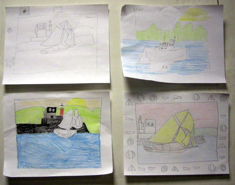 kids boat drawings