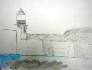 child's marshall point lighthouse drawing