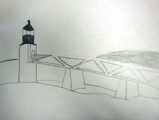 child's marshall point lighthouse drawing