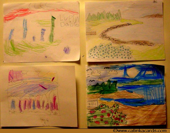 kids Maine scenes art