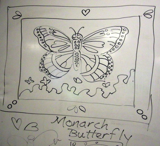 Monarch butterfly drawing by Catinka Knoth