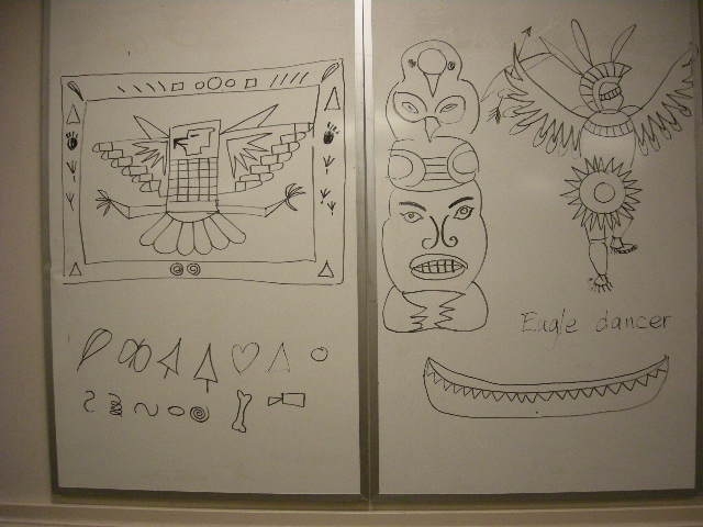 Native American motif demo drawings