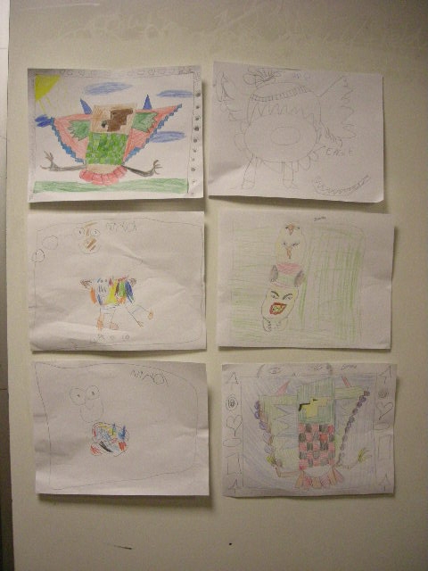 Native American motif drawings by kids, 2
