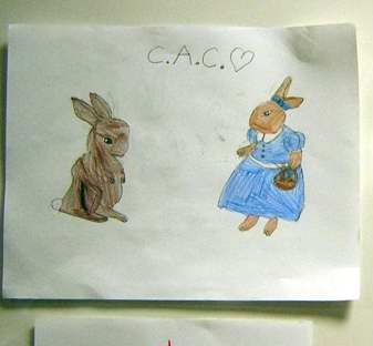 kids rabbit art