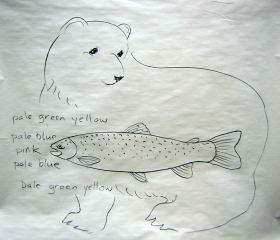 rainbow trout art