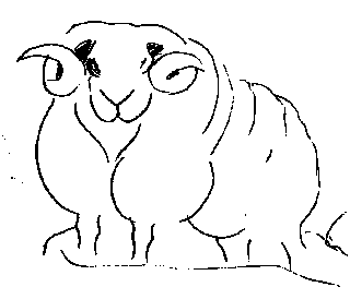 sheep drawing by Catinka Knoth