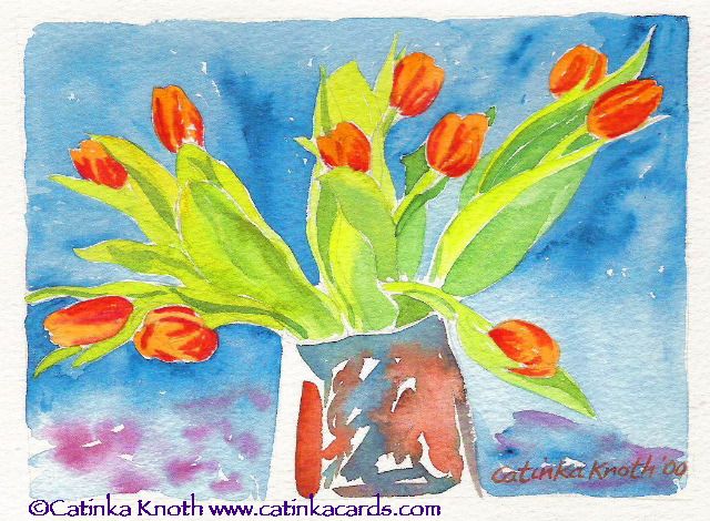 tulips watercolor