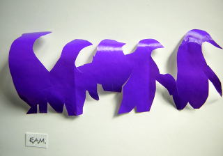 penguin papercut